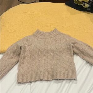 Crewcuts Light Brown Cable Knit Sweater size XXs (2-3)